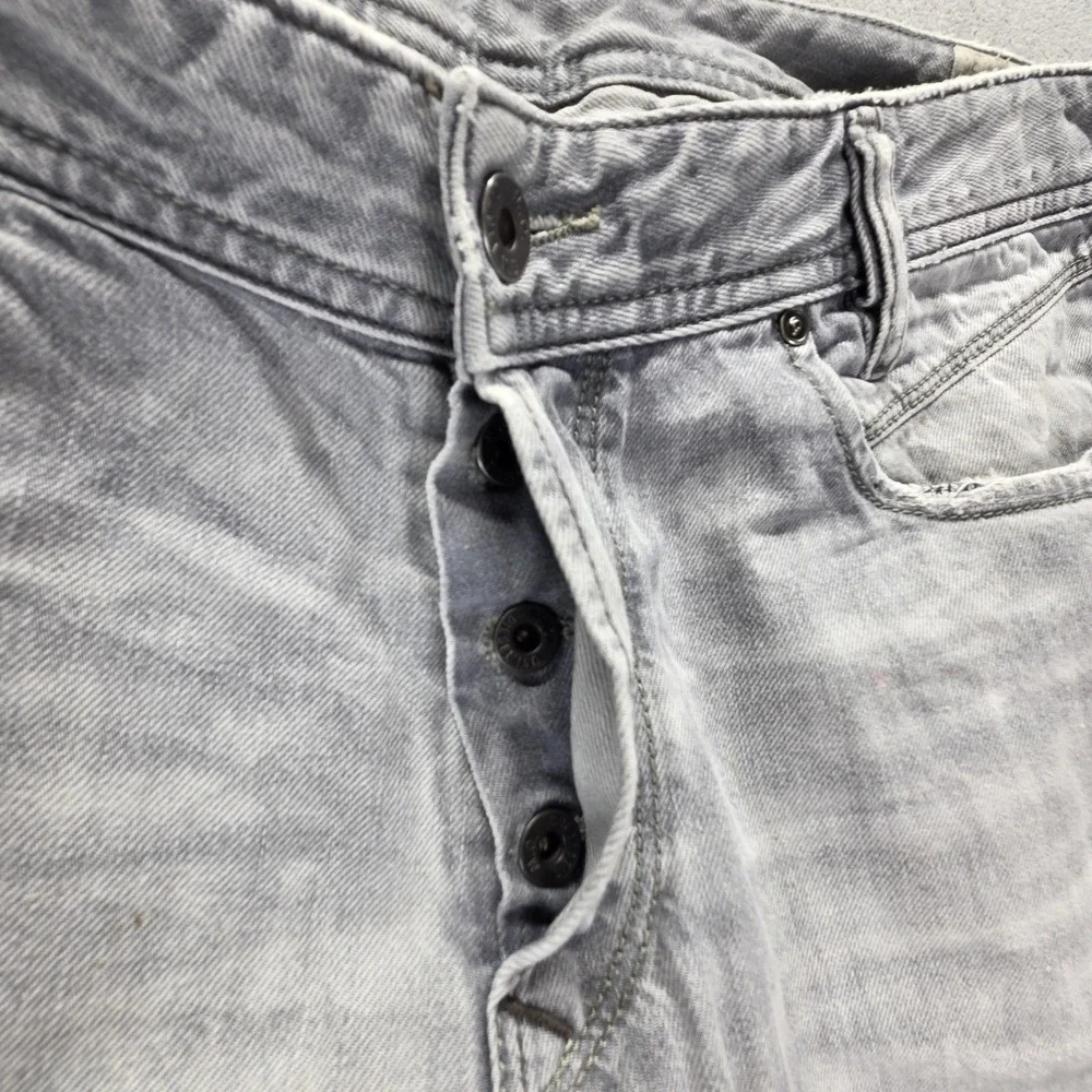 Diesel Jeans Mens 33x34 Gray Iakop Regular Slim Tapered Button Fly 008QP